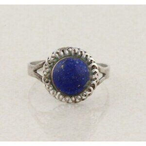 Sterling Silver Lapis Lazuli Ring Size 7 1/4